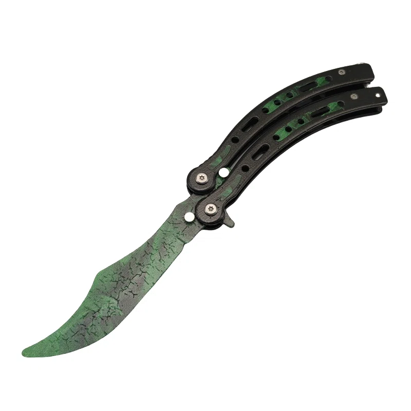 6-webp CSGO Full Steel Balisong Trainer - Unsharpened Practice Model
