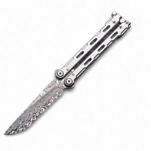 Damascus Butterfly Knife Training Knife