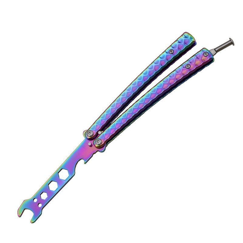 O1CN0115WfYW1G4e8p4wLS0_3491510569-0-cib.jpg Wrench butterfly practice folding knife CSGO butterfly tool training unbladed butterfly knife tool
